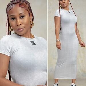 NWOT Women God Is Dope Iconic Gray Christian Faith Believer Maxi Dress Size: 2X